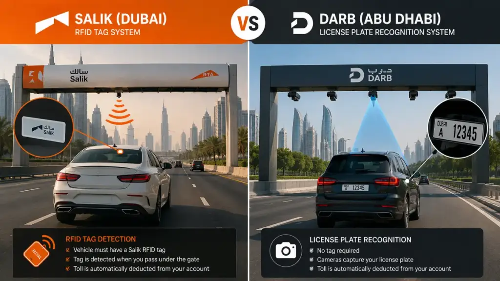 Salik vs Darb UAE Travel 