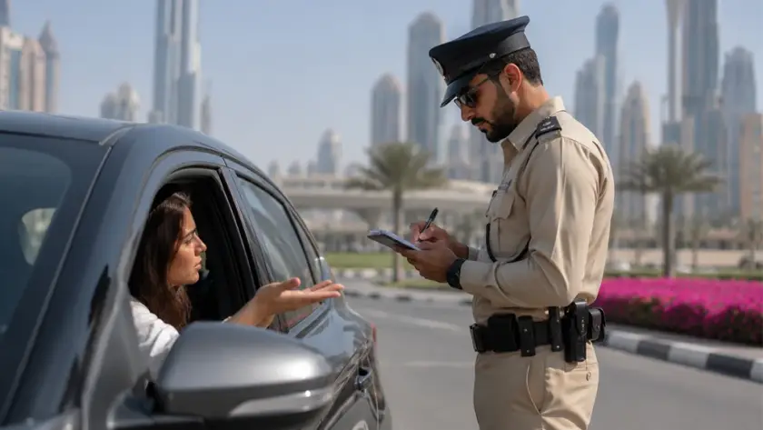 how check traffic fines for rental car Dubai