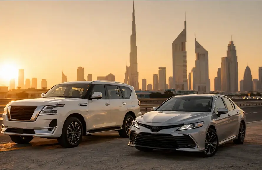 SUV vs sedan rental Dubai comparison
