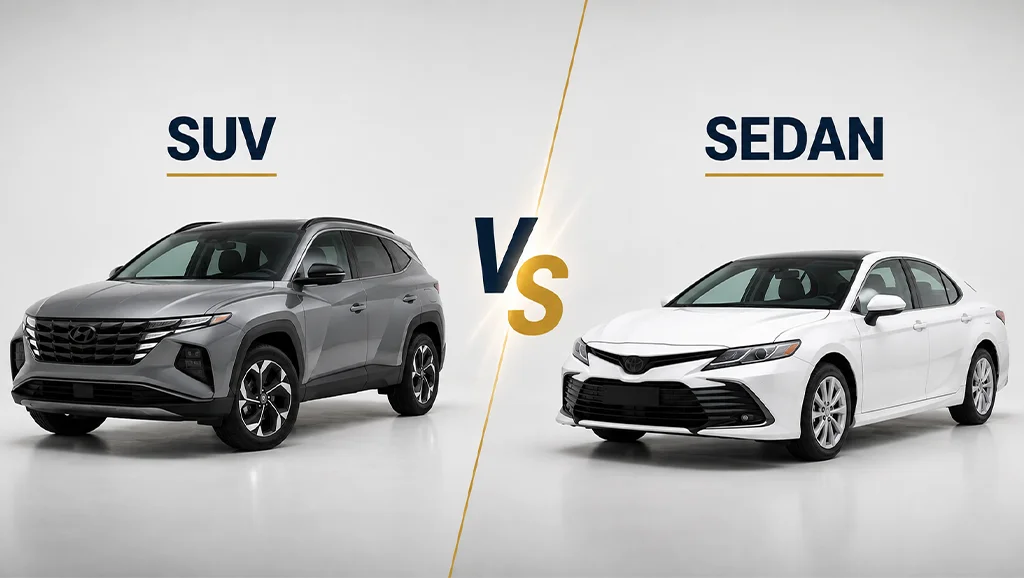 SUV vs sedan rental Dubai comparison
